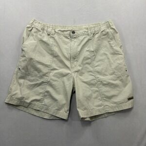 Hobie Shorts Canvas‎ Elastic Waist Casual Outdoor Khaki Tan Men XL